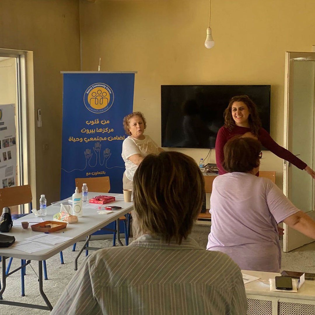 Mental wellbeing support session at Beirut Community Center